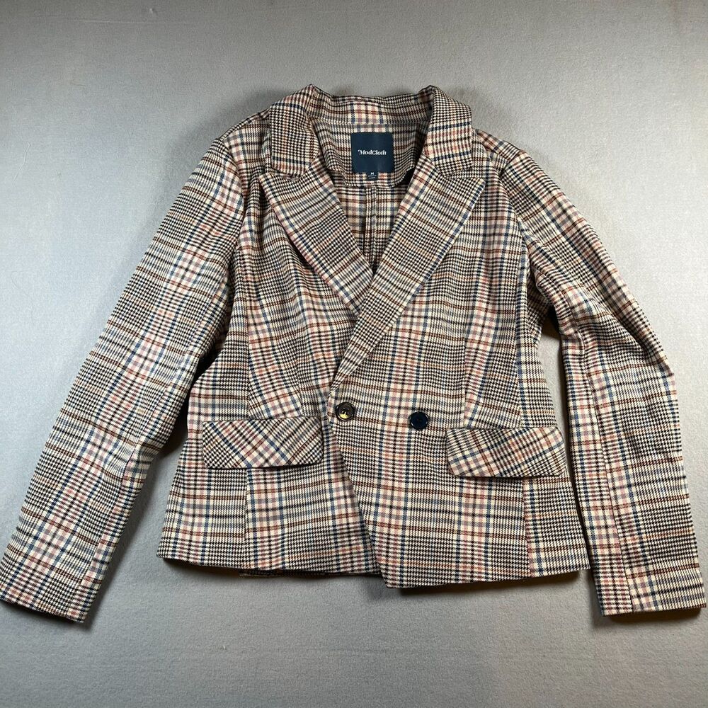 Medium Brown and Pink Modcloth Blazer Light weight and soft Boss